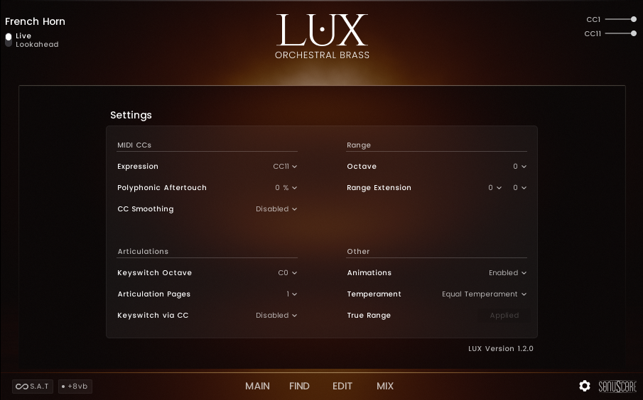 Settings Page