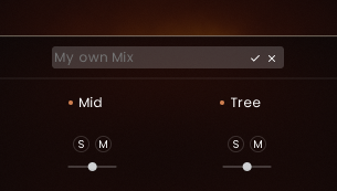 Name field for the new mix
